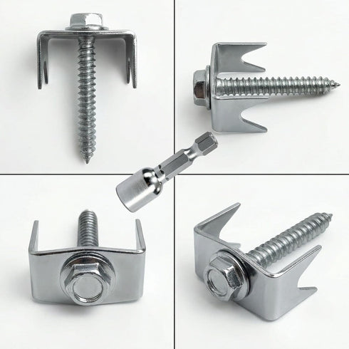 COZYMO 200 1.6 Inch (200Pack) Pcs Fence Staples for Wire Fencing, Galvanized Steel Fasteners with Hex Socket, Reusable