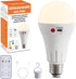 Cordless Rechargeable Battery Operated Light Bulbs, 1 Pack, E26 Wireless LED Bulb, 500LM, Dimmable, 3 Color Temperatures