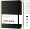FLYING EAGLE Black Spiral Notebook, College Ruled 8.5 X 11, Large Hardcover Notebooks for School Supplies, 200 Pages