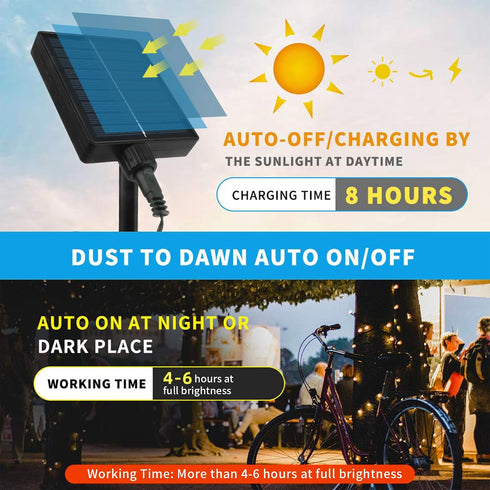 164Ft 500 8 Tcamp LED Solar Christmas Lights Outdoor Waterproof with Remote Timer, Modes Solar Powered Fairy String