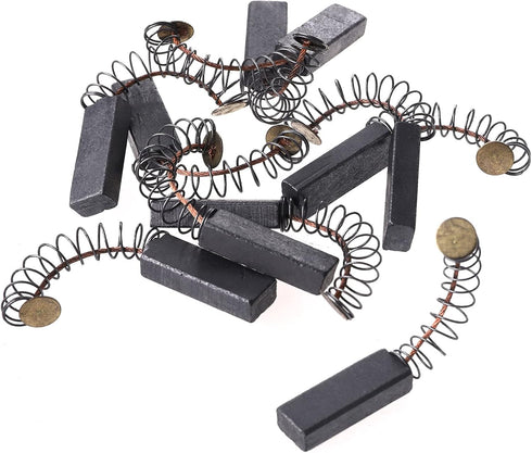 10 Pcs Carbon Brushes with Wire Leads and Brush Springs, 28 mm x 10 mm x 6 mm for Generic Electric Motor