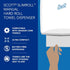 (47091), 12.65" 13.02" 7.18" 1) Scott Slimroll Manual Towel Dispensers White, for Orange Core Scott Slimroll Towels, x