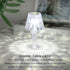 Walfront Crystal Table Lamp, Bedside Lamp, Bedside Night Light, Plastic Pretty Effects for Bedroom Home