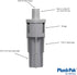 Plumb Pak PP855-69 Plastic Water Softener Air Gap - 2 in. for Standpipes