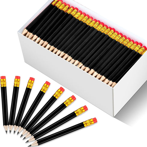 Chivao 288 Pieces Golf Pencils Half Pencils with Eraser #2 HB Pre Sharpened for Baby Shower Party Favors