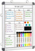 LUCYCAZ Weekly Dry Erase Board, 16" x 12", Magnetic Double-Sided To Do List Whiteboard for School, Home, Office