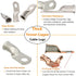 68pcs Battery Cable Ends, 1/0 AWG 1 AWG 8 AWG Tinned Copper Lugs, Heavy Duty Wire Ends with Heat Shrink Tube