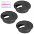 Black 1-3/8 Inch Desk Grommet Set, Cable Hole Cover & Wire Organizer for Desk Cord Management, 3Pcs