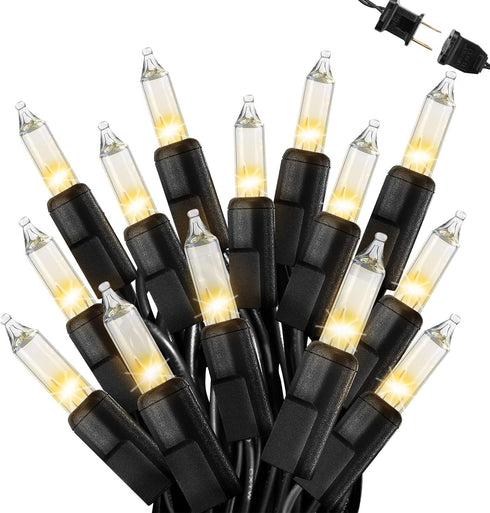 Filltown Warm White Christmas Lights Outdoor, 50FT 200 Count Incandescent Mini Christmas Lights