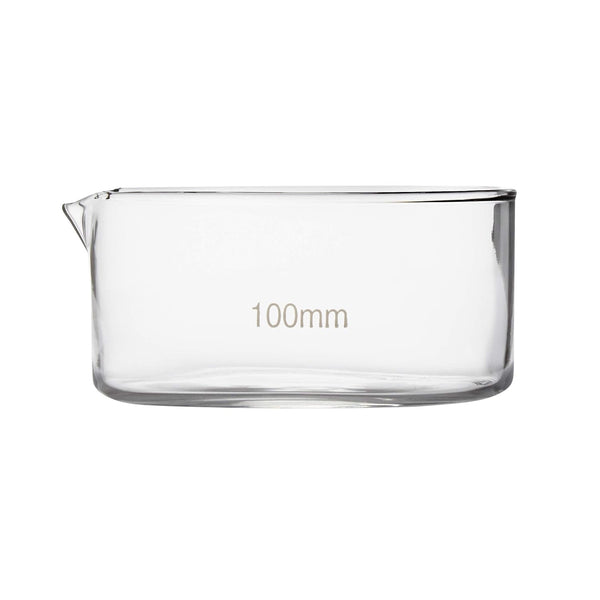 Borosilicate Glass Crystallizing Dish with Spout, 300 ml Evaporation Dish (100mm)