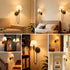 cancomzone Sets 2 Set Wall Sconces of | Bathroom Wall Sconces of Two with Pleated Shades | Black Wall Lighting