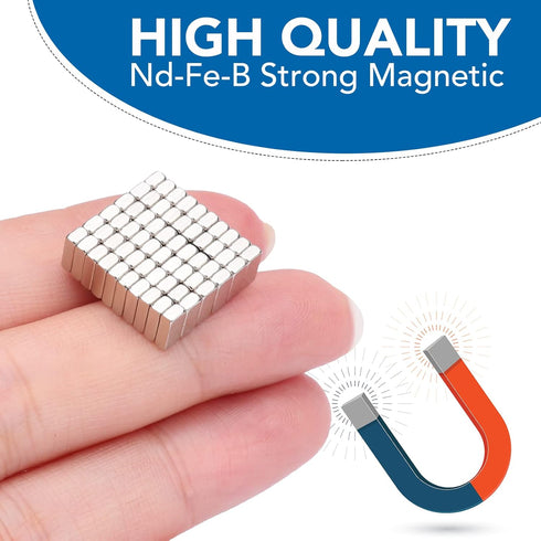 LOVIMAG Neodymium Magnets Bars, 150 Pcs Small Rare Earth Magnets Bar for Craft and Tool Storage