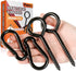 2PCS 5Inch Plated Screw Eyes Hook & 2PCS 8MM Snap Hooks for Securing Cable Wires, Hammock Stand, Indoor & Outdoor