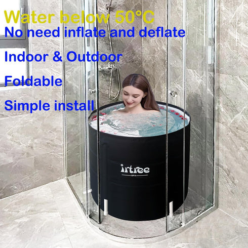 29.5" 27.5") Portable Bathtub Adult Soaking Tub Folding Shower Cold Plunge Tub Cold Plunge Barrel Bath Tub Shower Tub