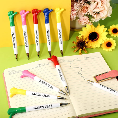You're Awesome Gifts Thumbs Up Pens, Motivational Quote Pens, Fun Thank You Gift Pen, Back to School, Graduation,