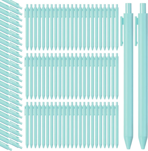 Teling 100 Pcs Ballpoint Pens, Retractable Comfortable Writing Pens in Medium Point 1.0 mm for Office Supplies