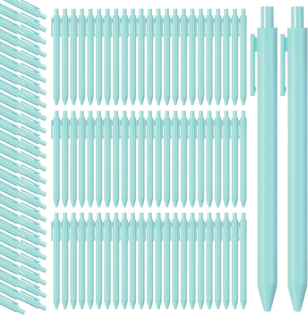 Teling 100 Pcs Ballpoint Pens, Retractable Comfortable Writing Pens in Medium Point 1.0 mm for Office Supplies