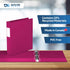 Premium Economy 1.5-Inch 3-Ring Binders, Colored Binder Notebooks, Pack of 6, D Ring, Pink