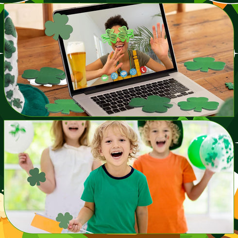 Geyee 36 Pcs St. Patrick's Day Sticky Notes, 1080 Sheets Shamrock Shaped Notepads for School and Office