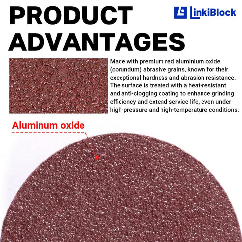 Linkiblock 300Pcs 2 inch Set 150 R-Type Quick Change Aluminum Oxide Surface Conditioning Sanding Discs Grit