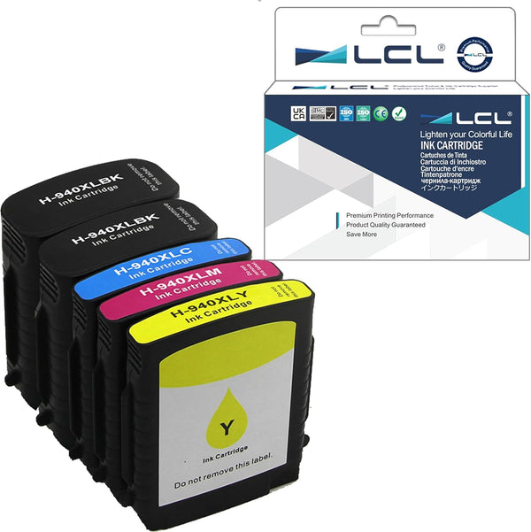 LCL 940XL Ink Cartridge Replacement for HP 940 XL for HP Officejet Pro 8000 8500 8500A (5-Pack)