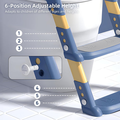 LOVEWE Toilet Potty Training Seat with Step Stool Ladder, Safe & Comfortable Potty Chair with Anti-Slip