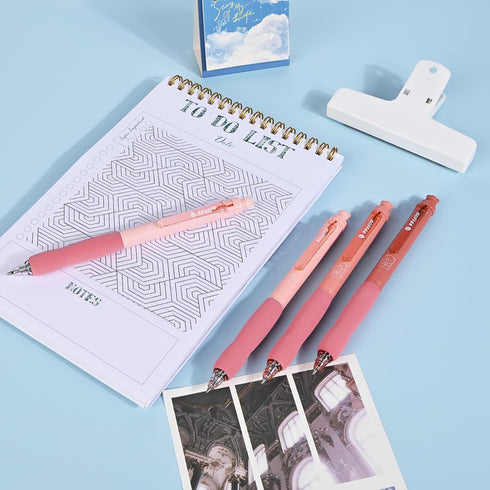 BAYTORY 8 Pcs Retractable Erasable Gel Pens, 4 Blue & 4 Black Ink 0.5mm Fine Point with Cute Eraser