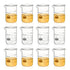 ULAB Heavy Duty Glass Beakers, 12pcs, 150ml (5.07oz), Borosilicate 3.3 Glass, Thick Wall, Double Scale, UBG1054