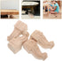 4pcs 12x6cm Solid Wood Furniture Legs Carved Sofa Couch Replacement Legs Wooden Dresser Support Feet for Coffee Table