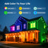 100ft Dynamic Smart RGB LED Permanent String Lights App Remote Color Sync Waterproof Outside House Lights Outdoor