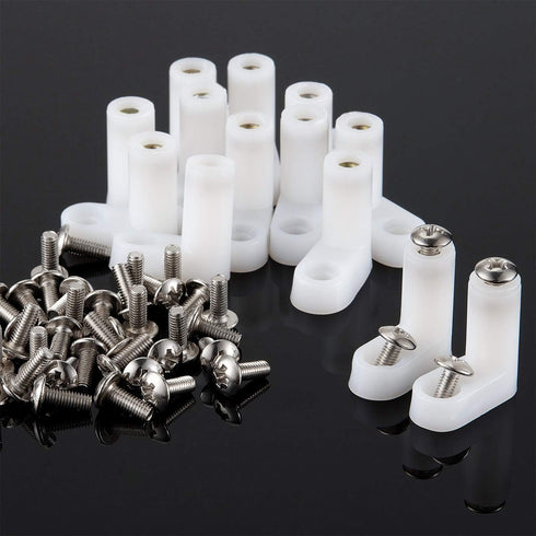 Mudder 50 PCB Board Mounting Feet, L Shape Insulated PCB Spacer with Screws for Arcade Gaming Board