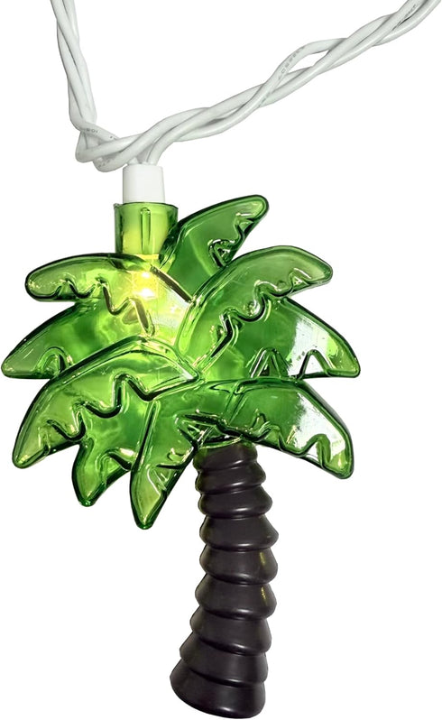 brianvikey Summer 10 Palm Tree String Lights Outdoor, Beach Themed Decoratives String Lights with Palm Tree Patio