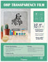 8.5x11 Clear Transparency Film Laser Printer, 4 mil Double Sides Printable Transparent