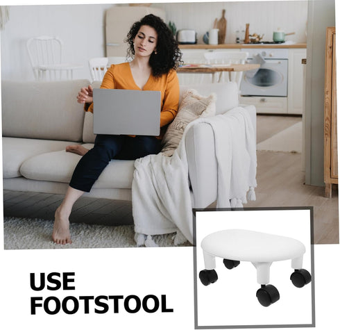 DOITOOL Rolling Low Stool Wheels Portable and Lightweight Under Desk Stool for Easy Assembly for Home and Office Use