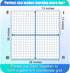 Teling 12 Pieces Jumbo Magnetic XY Coordinate Dry Erase Grid, 26 x 26 Inches for Classrooms