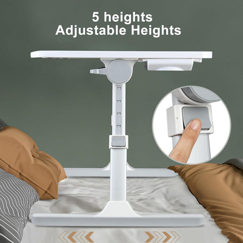 yoakaiax Laptop Desk for Bed, Height & Angle Adjustable Laptop Stand for Bed, Lap- Desk Bed Tray Table, Light Weight