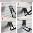 Heavy Duty Garage Storage Slatwall Double Hooks for Ladders, Wall Mounted Utility U Hanger Organizer (Black)