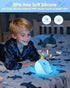 30-Min Fuloon Narwhal Night Light with Whale Shape, Squishy Silicone Kids Lamp, Safe & Soothing Touch Control for Kids