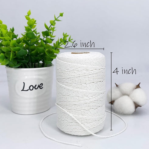 Butchers Twine String, 500 Feet Natural Cotton Twine for Cooking, Crafts, Roasting, Gift Wrapping, Gardening