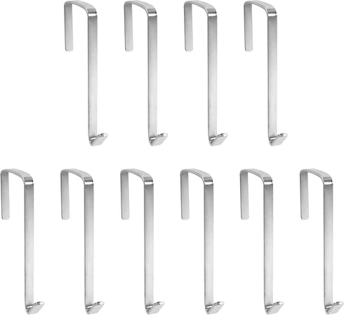 Vantasii 10 Pack Over The Door Metal Hook Hanger for Interior Doors with Thickness from 1.65"