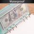HAUTOCO 15PCS A6 Binder Pockets - 6-Hole Budget Envelopes Planner Inserts for A6 6-Ring Binders, Clear PVC Zipper Pouch