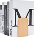 Pandapark Wood Bookends, Non-Skid Heavy Duty Bookends for Shelves - 1 Pair