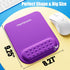 memzuoix Purple Ergonomic Mouse Pad with Wrist Rest, Premium Memory Foam Cushioning, Non-Slip Base for Home Office