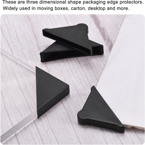 20Pcs 3x50mm uxcell Plastic Corner Protectors Triangle Shape Glass Corner Guards Cushion for Corner Protection