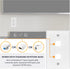 2-Port QP2-WH-01, RJ45 Newhouse Hardware Keystone Jack Wall Plate White Ethernet Outlet Cover Wall Plate for Coaxial