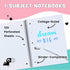 Yoobi College Ruled Spiral Notebook Set — Bulk 6-Pack of 1 Subject Notebooks, Ice Cream, Palm Leaves & Flamingo Designs by Yoobi