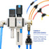 Hotop Push to Connect Fittings Air Line Kit, 60 Pieces Quick Release Connectors, 15 Splitters, 15 Elbows, 15 Tee