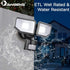 40W 180 4000 5000 2 LED Security Lights Motion Sensor Light Outdoor, Degree, LM Motion Security Light, K, ETL Water