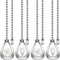 Vinaco Silver Ceiling Fan Pull Chain Set, Decorative Fan Pull Chain Extension