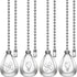 Vinaco Silver Ceiling Fan Pull Chain Set, Decorative Fan Pull Chain Extension